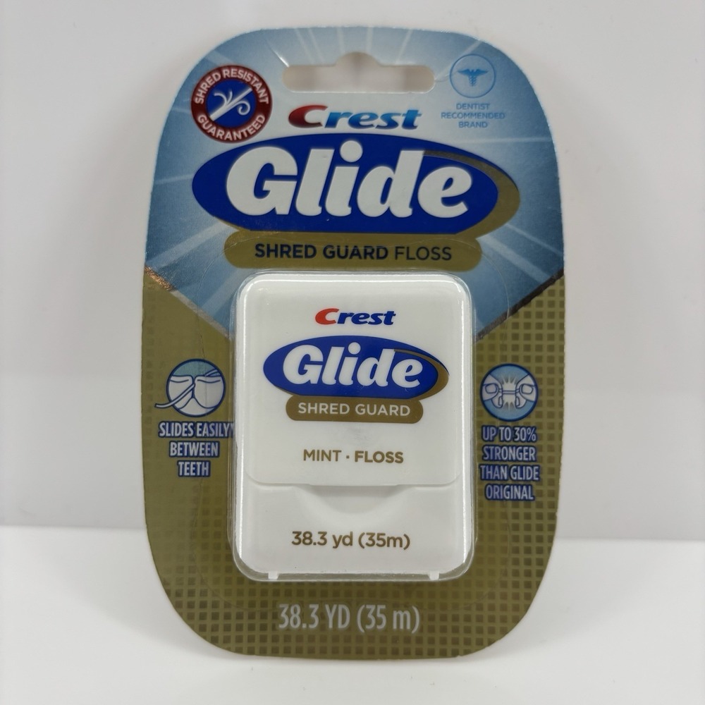Crest Glide Shred Guard Mint Dental Floss 38.3 yd 35m NEW Sealed Vintage NOS‎